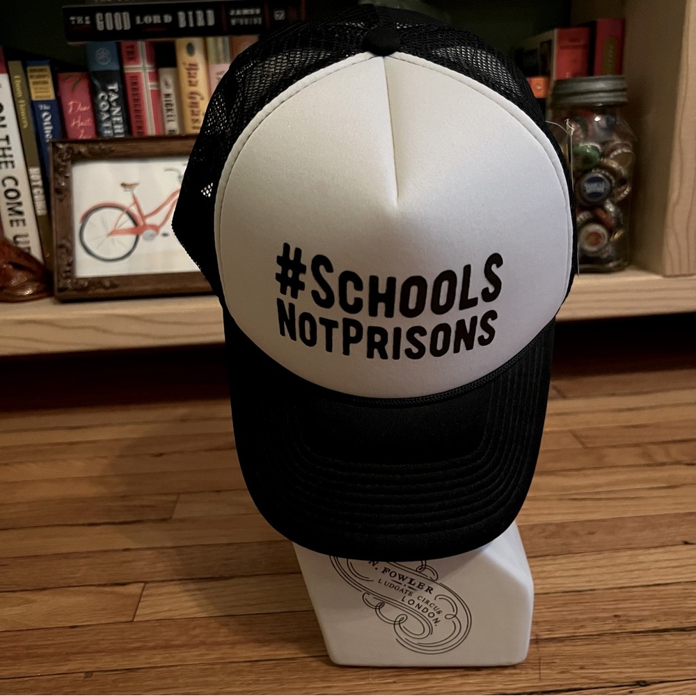 Trucker Hat # Schools Not Prisons, Adjustable, NEW